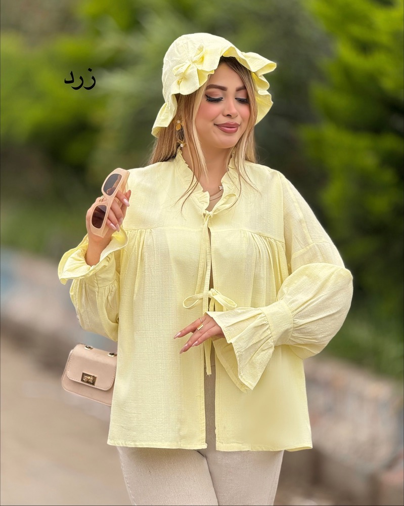 شومیز و کلاه عروسکی چین‌دار کد i444