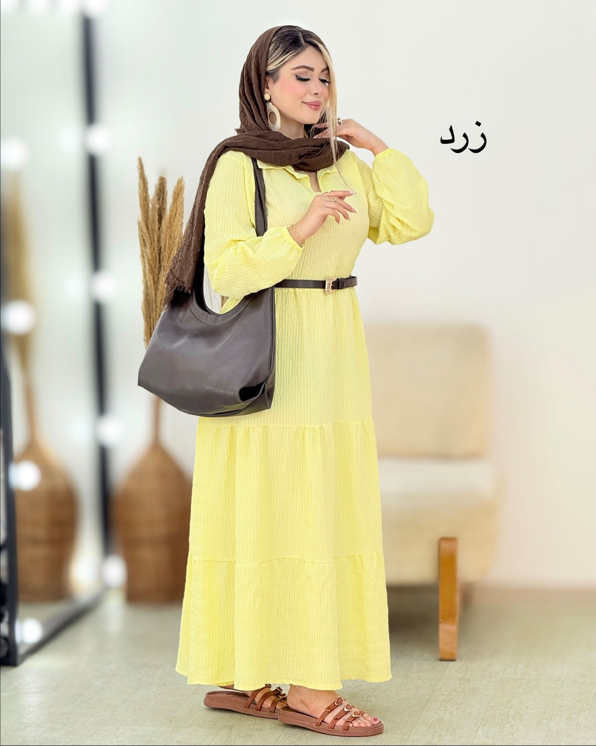 پیراهن طبقه‌ای چین‌دار کد i484