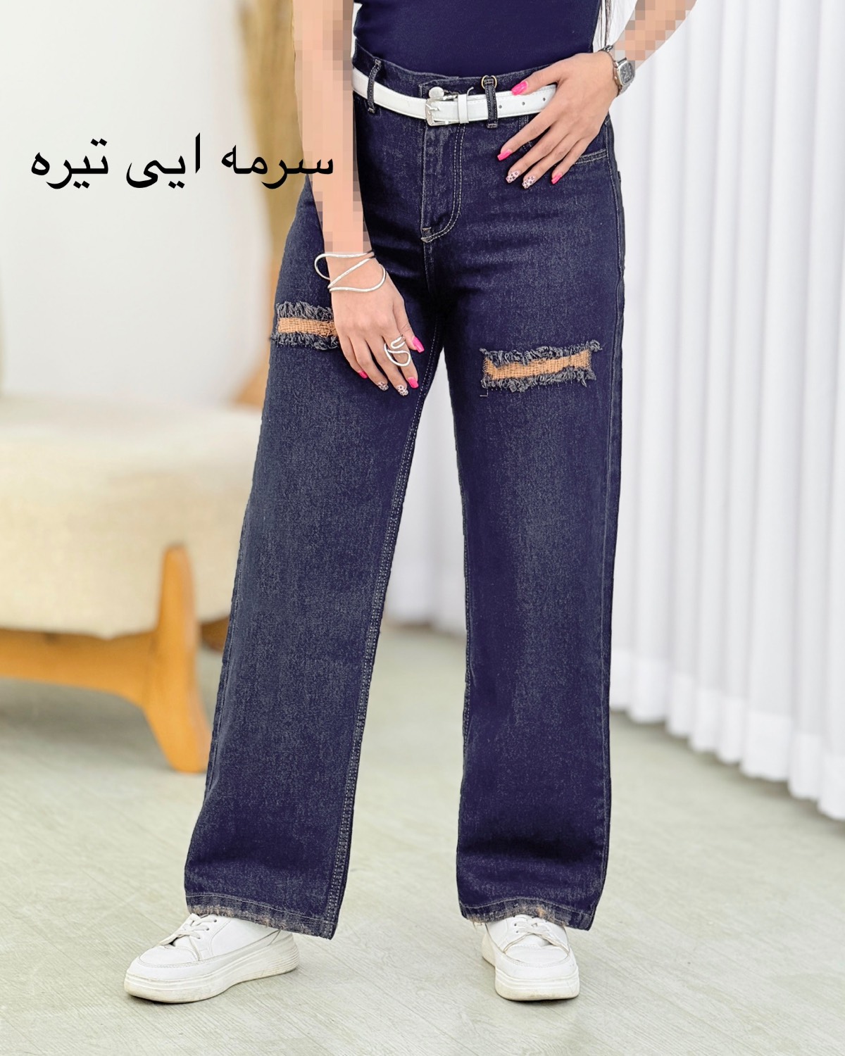 شلوار نیم بگ زاپدار سنگشور کد i613