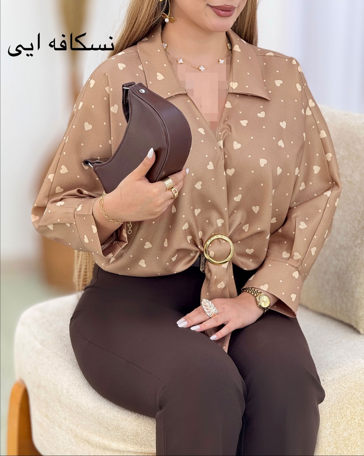 شومیز جلو گره قلبی کد i618