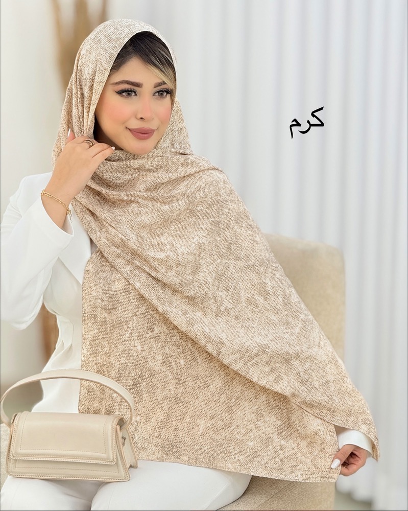 شال نخی لمه‌دار آبرنگی کد i642