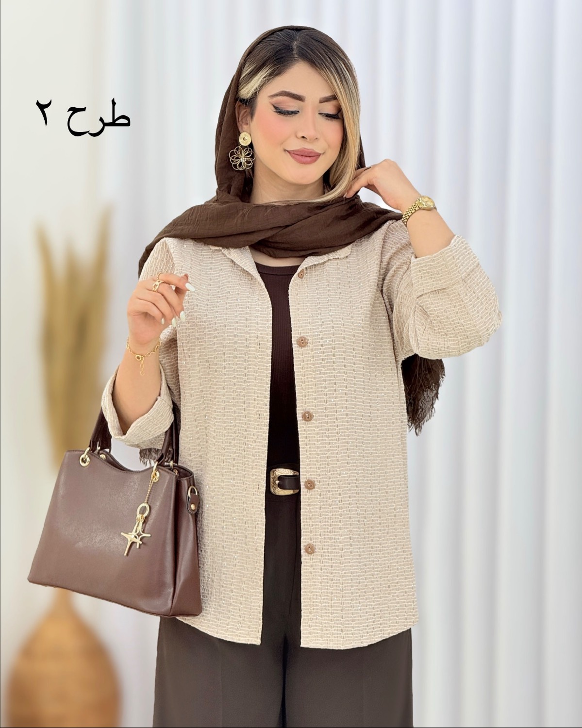 مانتو نگینی آستین پاکتی کد i476