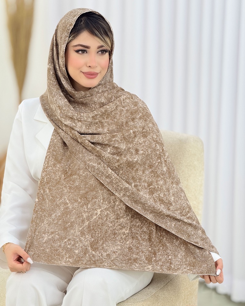 شال نخی لمه‌دار آبرنگی کد i642