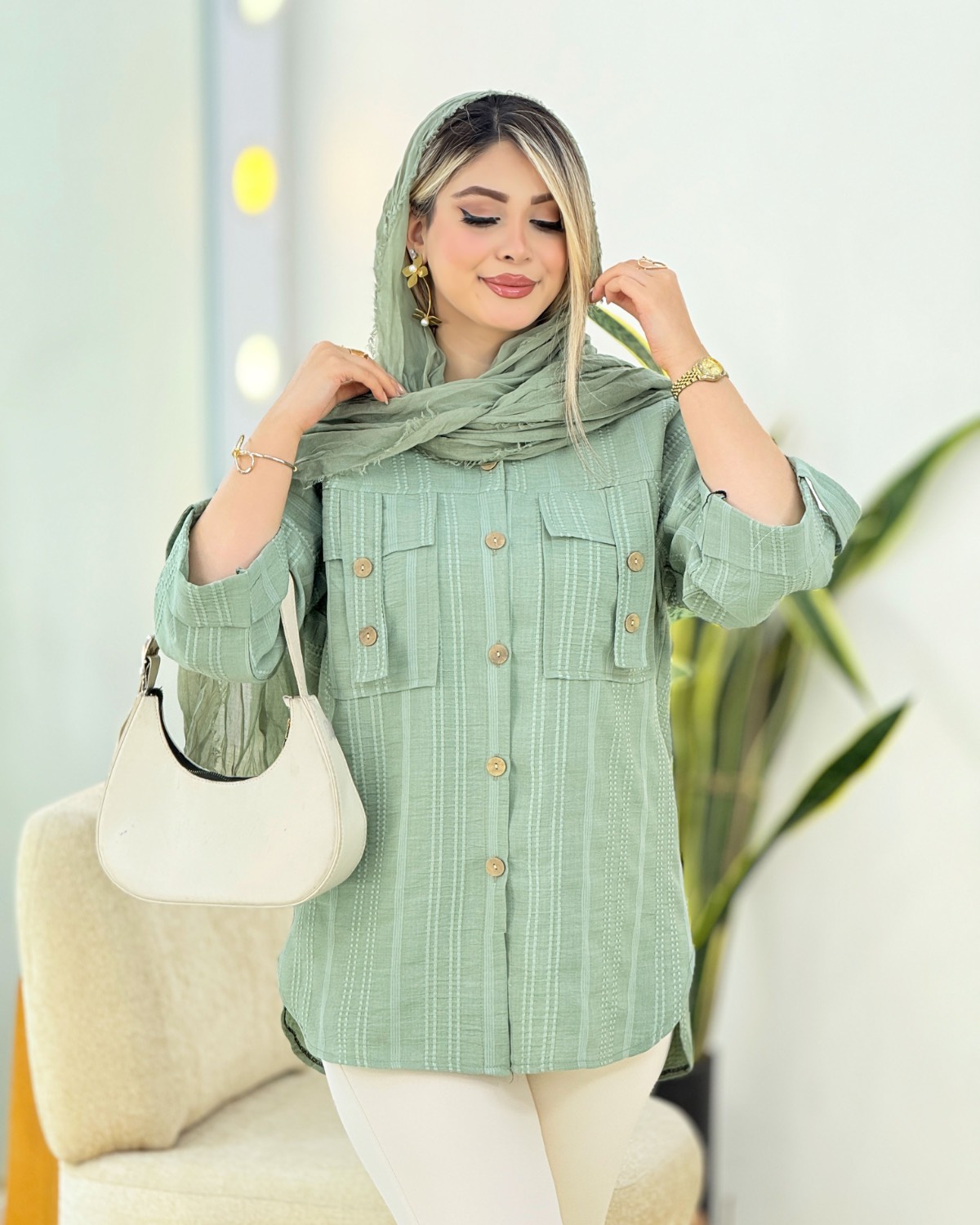 شومیز صلیبی کوک‌دوزی کد i343