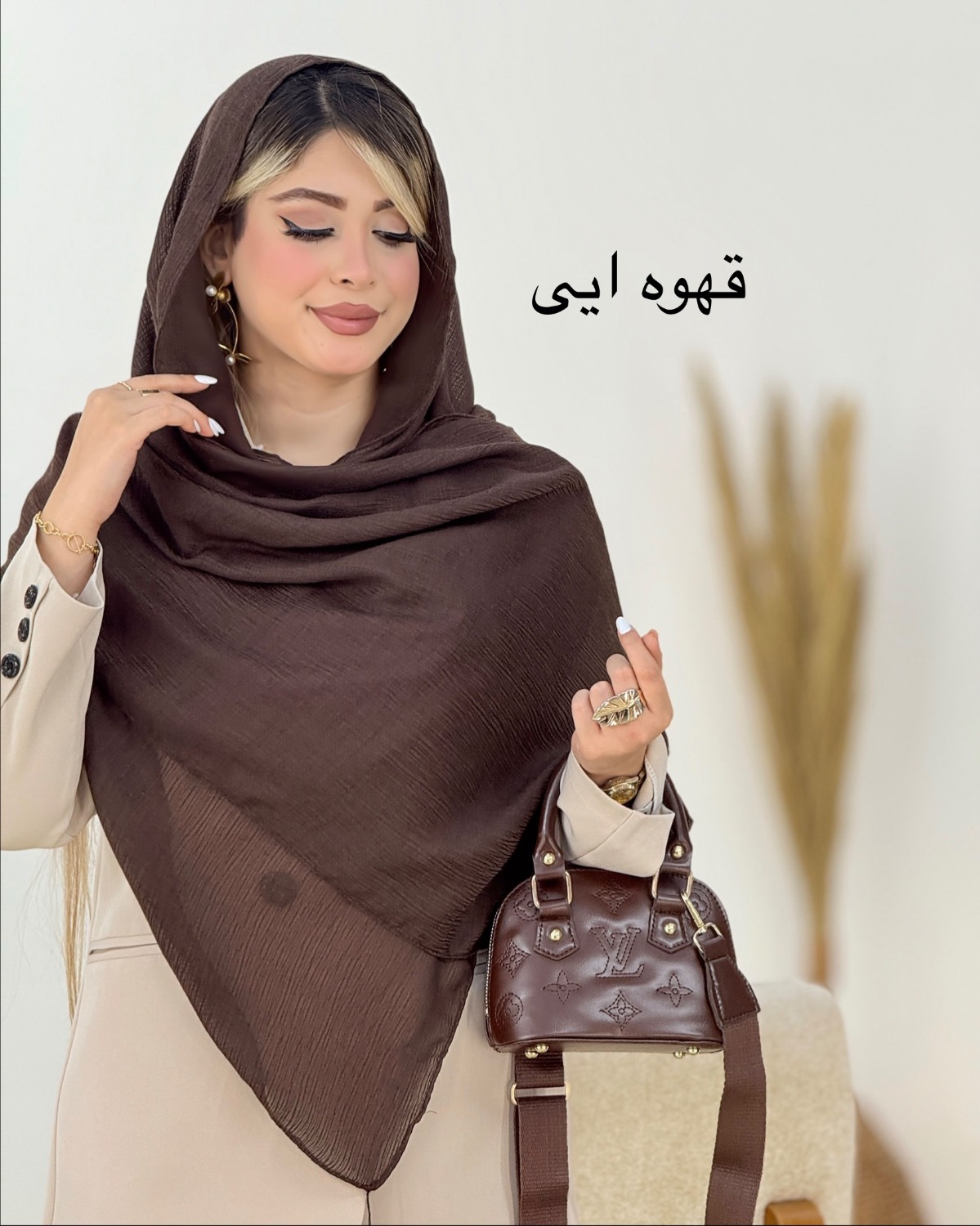 شال نخی منگوله‌دار رنگی کد i537