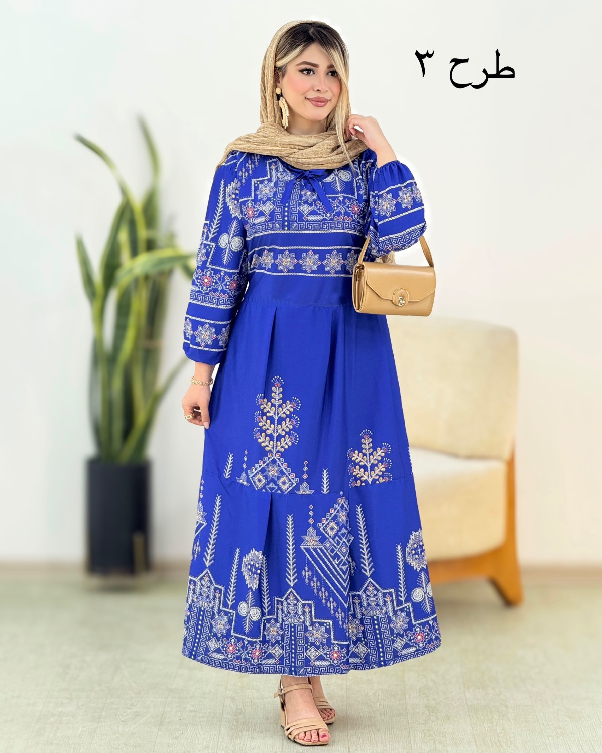 پیراهن ساحلی چاپی بوگاتی کد i439