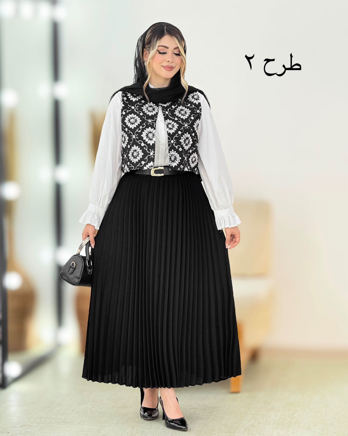 ست جلیقه و دامن سنتی کد i386
