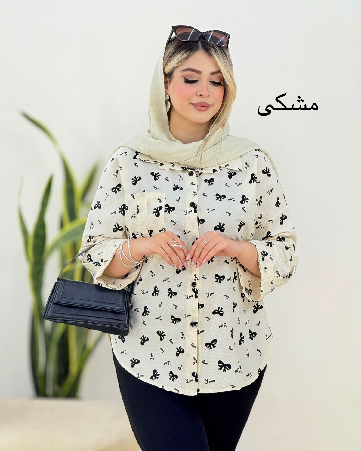 شومیز ینزی پاپیون دار کد i411