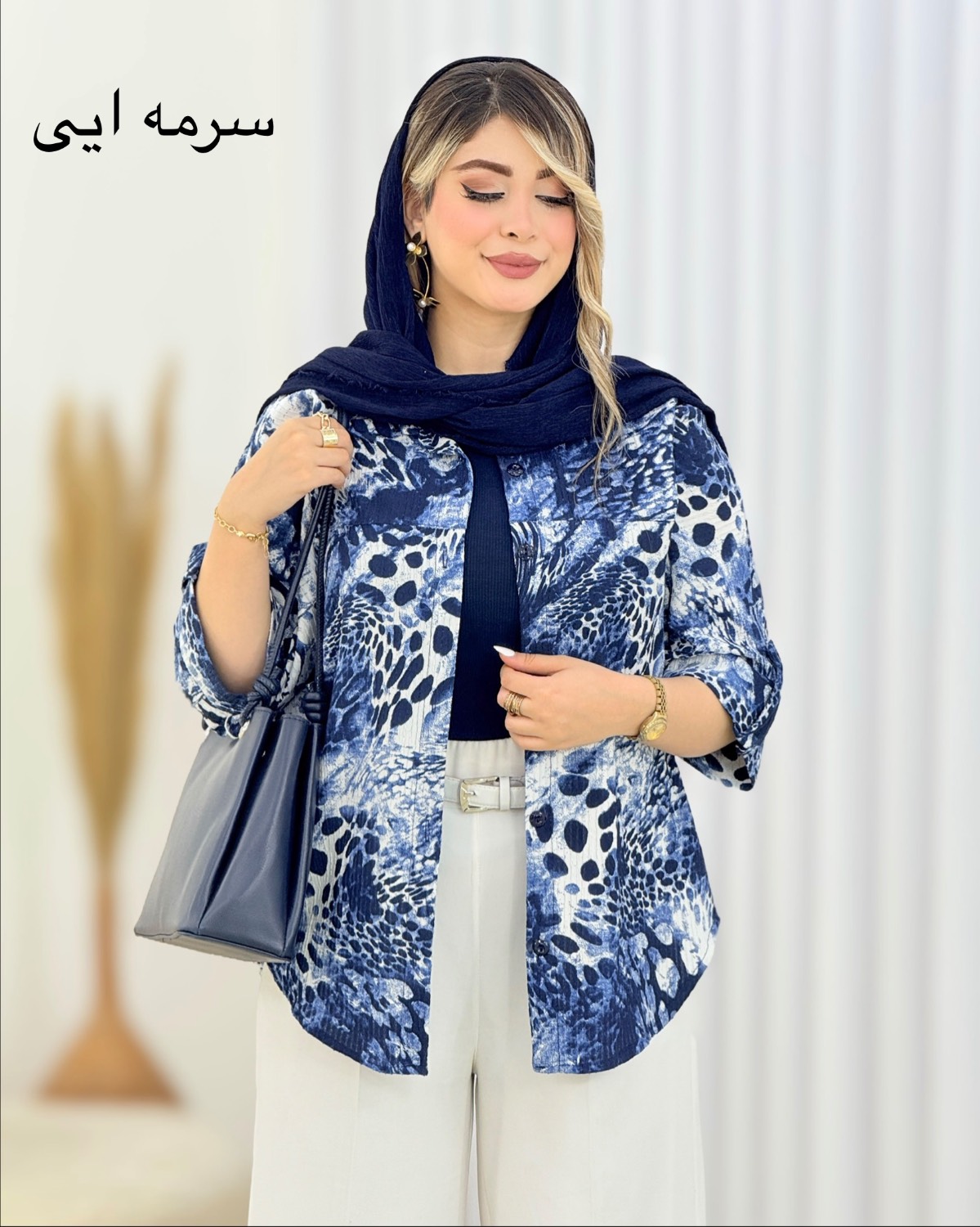 شومیز کاملس طرح پلنگی کد i557