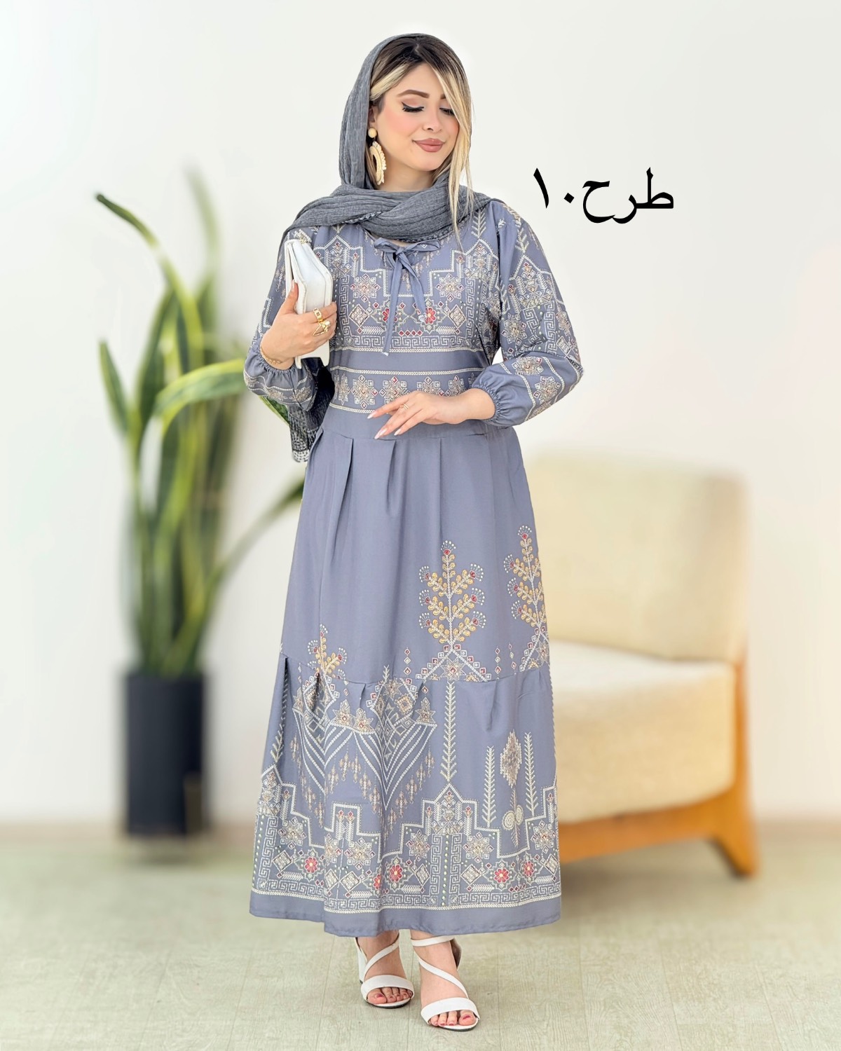 پیراهن ساحلی چاپی بوگاتی کد i439