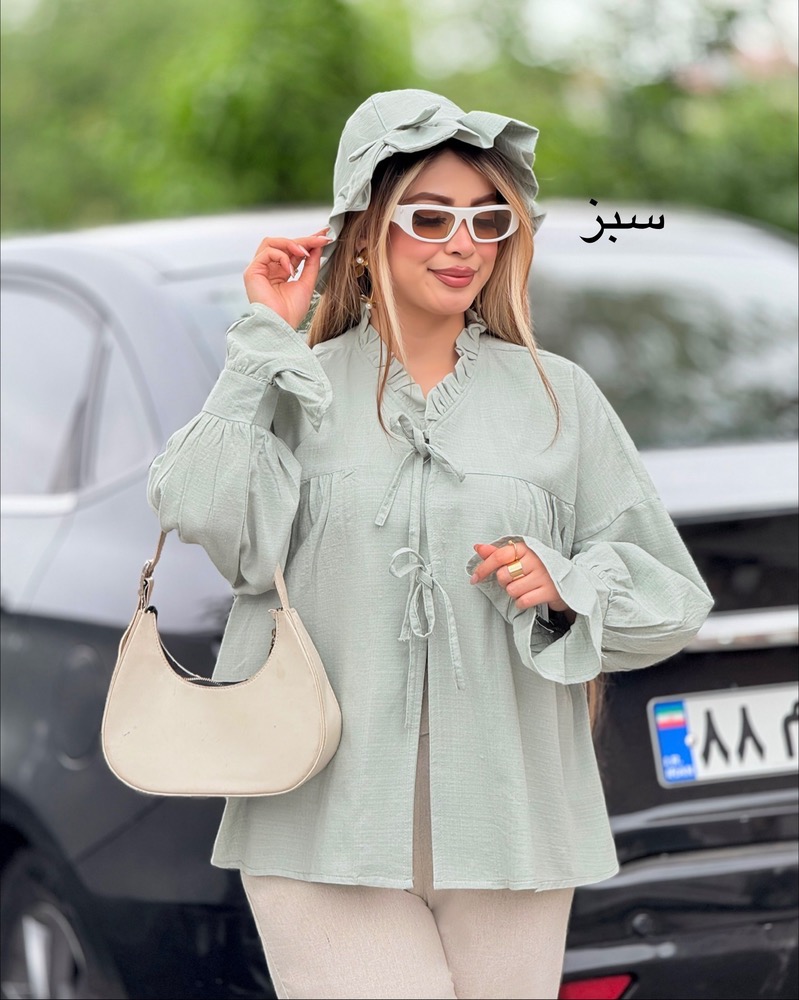 شومیز و کلاه عروسکی چین‌دار کد i444