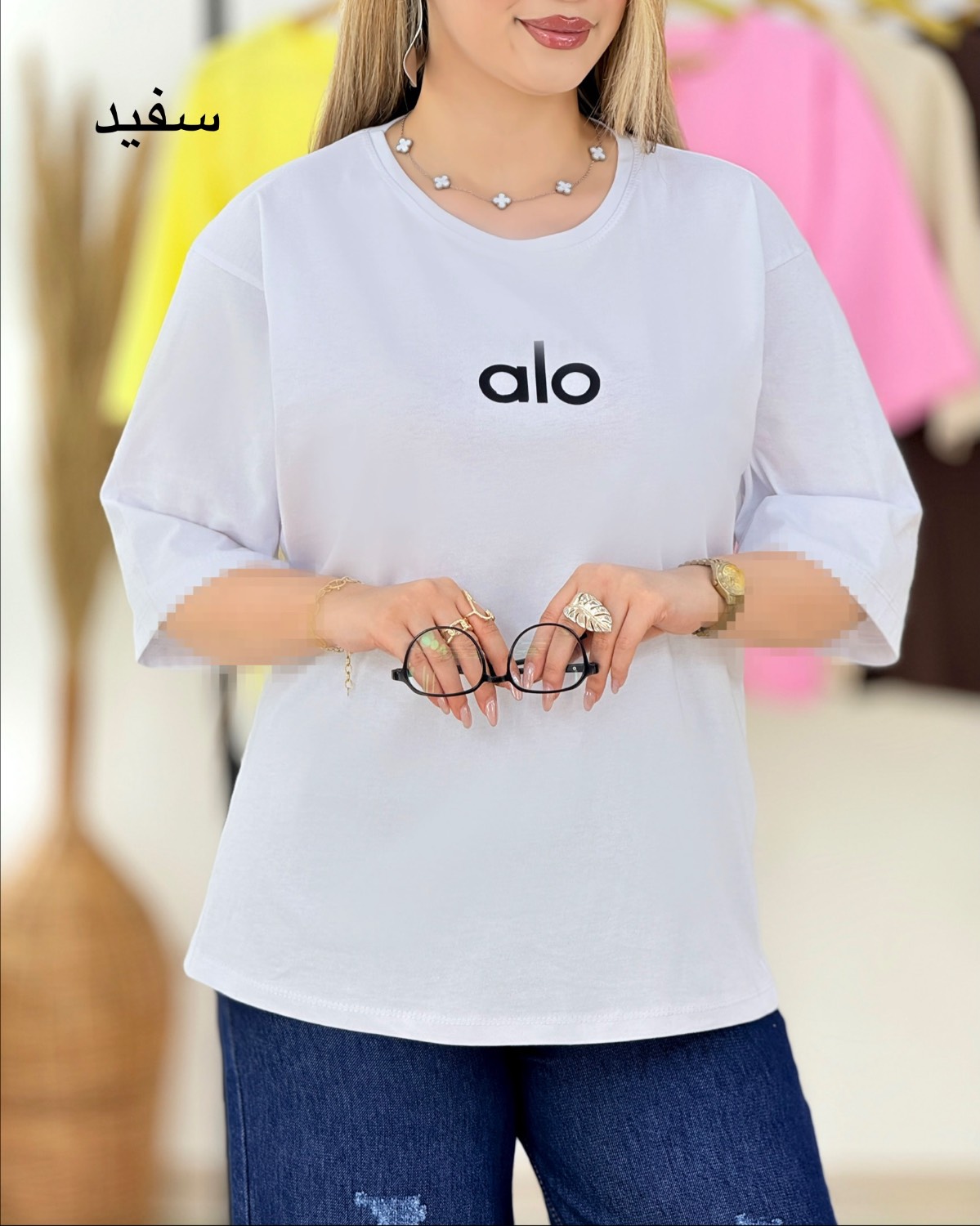 تیشرت باکسی چاپی نخ پنبه کد i459