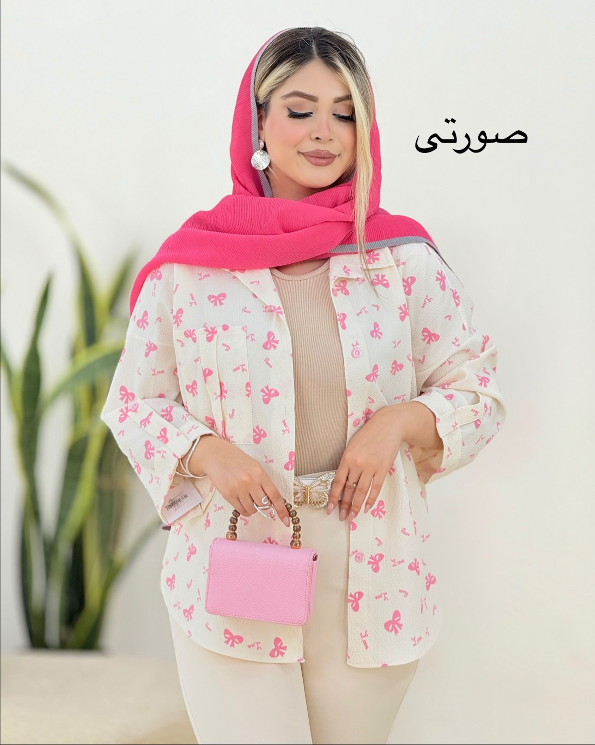 شومیز ینزی پاپیون دار کد i411