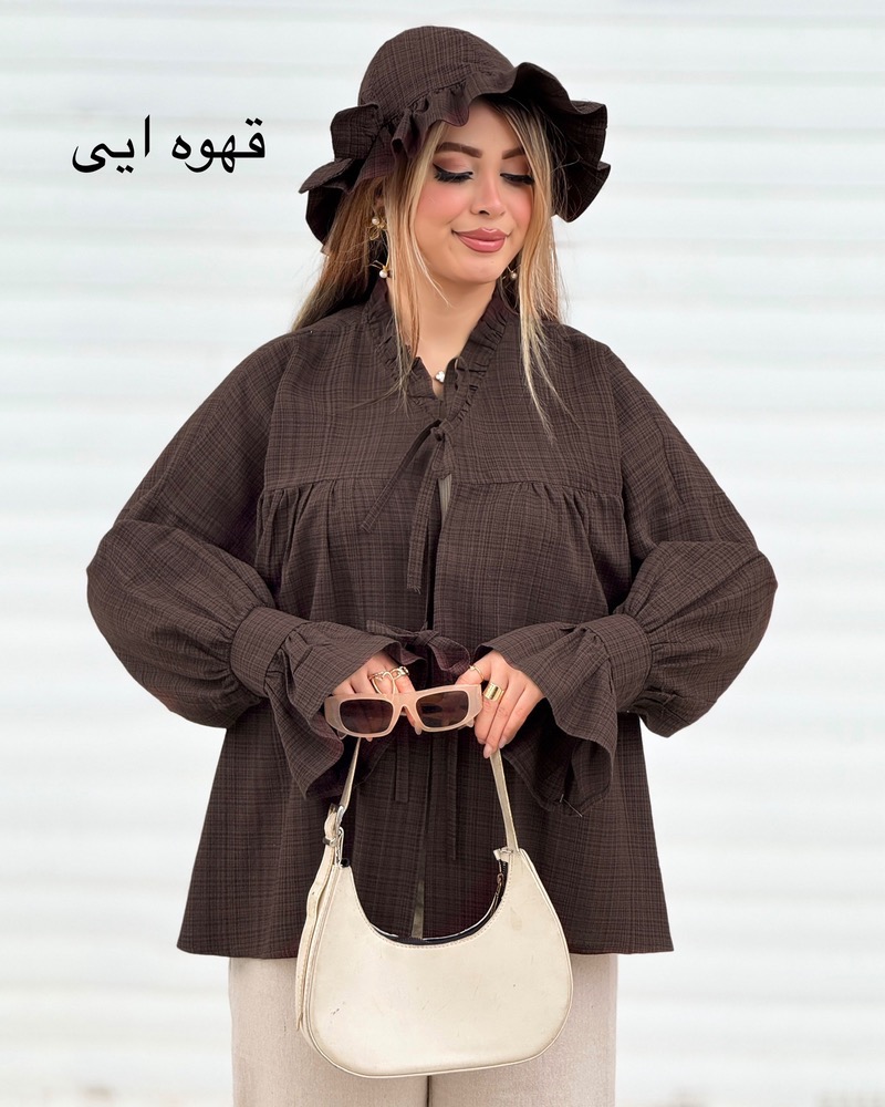 شومیز و کلاه عروسکی چین‌دار کد i444