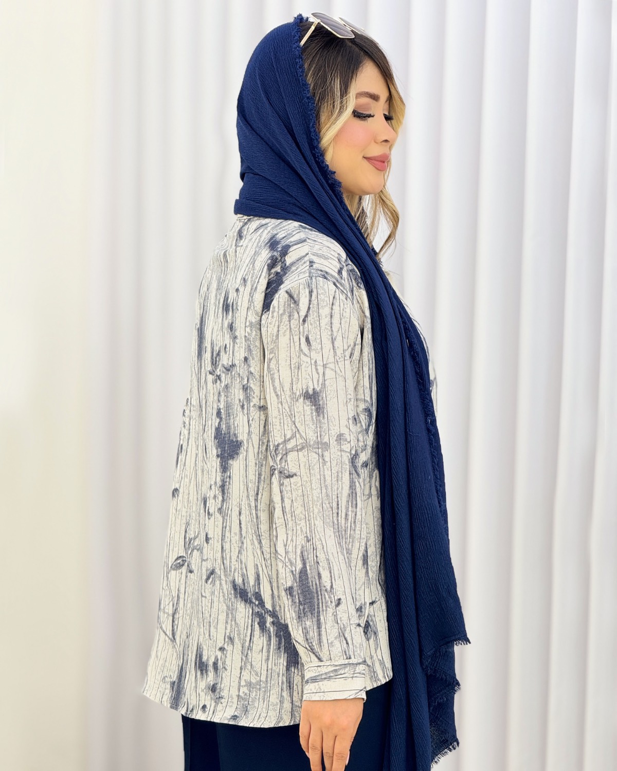 ست شومیز شلوار طرحدار چاپی کد i843