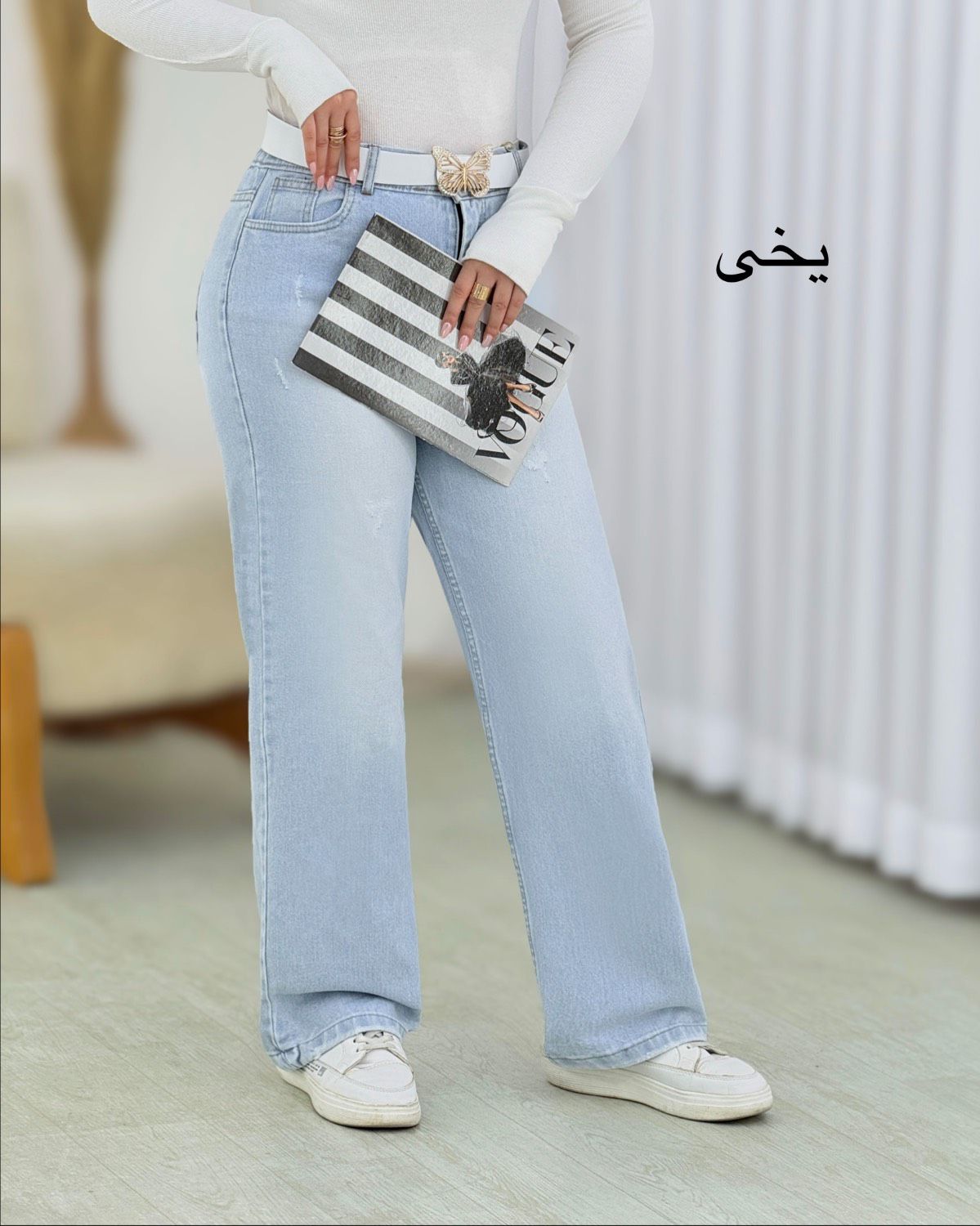 شلوار جین نیم بگ سنگشور کد i738