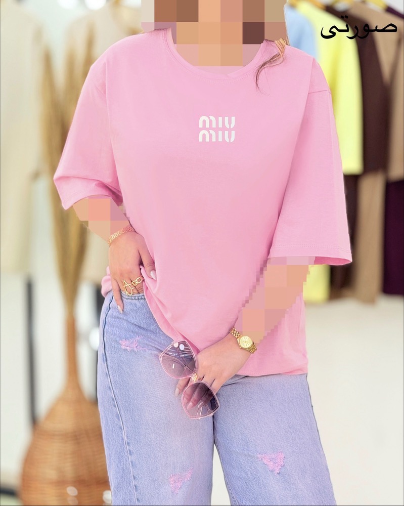 تیشرت باکسی چاپ میو میو (miu miu) کد i440