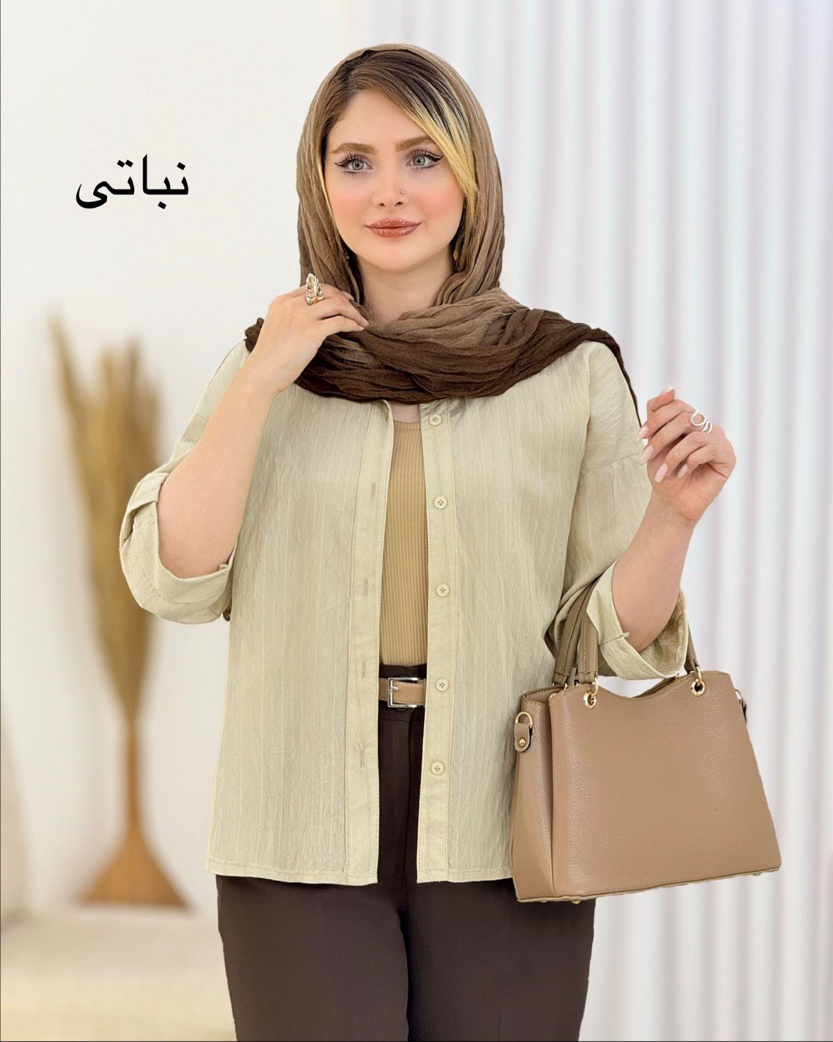 شومیز راه راه پری شیشه ای کد i735