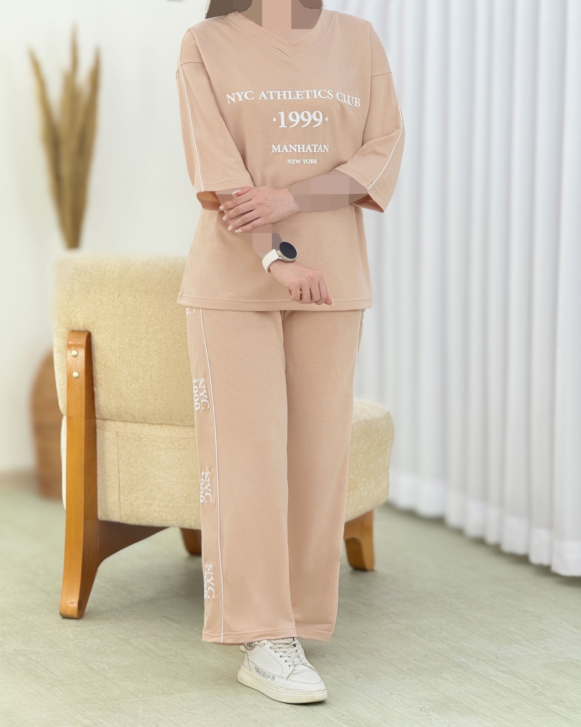 ست تیشرت شلوار چاپی ویکسوز پنبه کد i714
