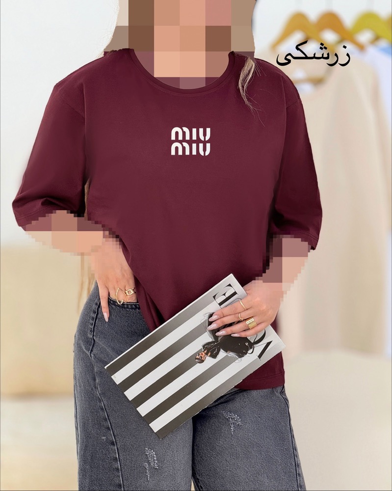 تیشرت باکسی چاپ میو میو (miu miu) کد i440