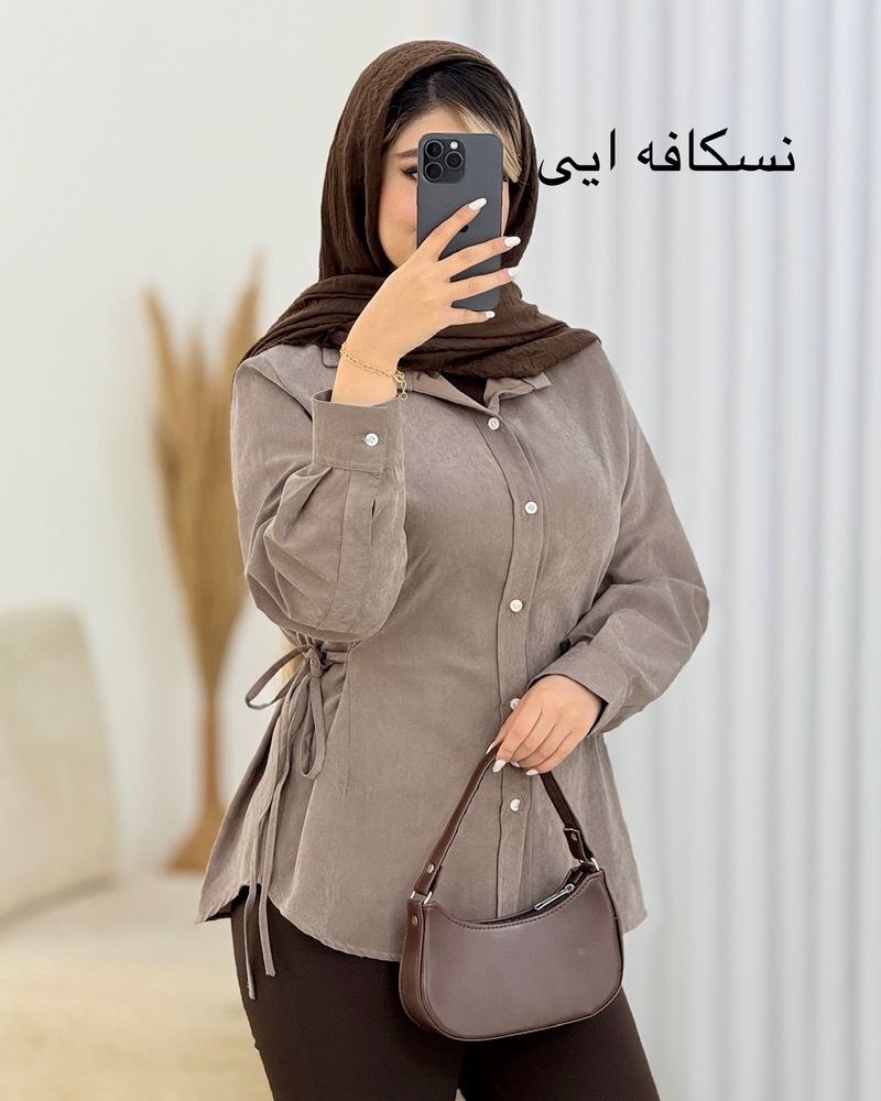شومیز بنددار پری کد i668