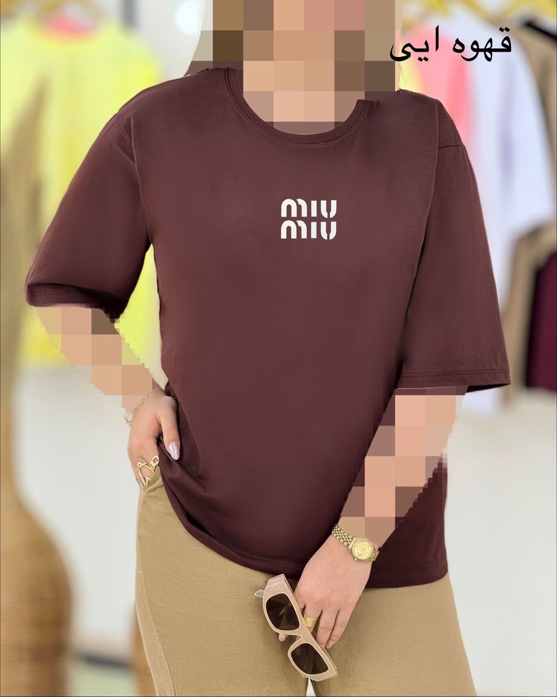 تیشرت باکسی چاپ میو میو (miu miu) کد i440