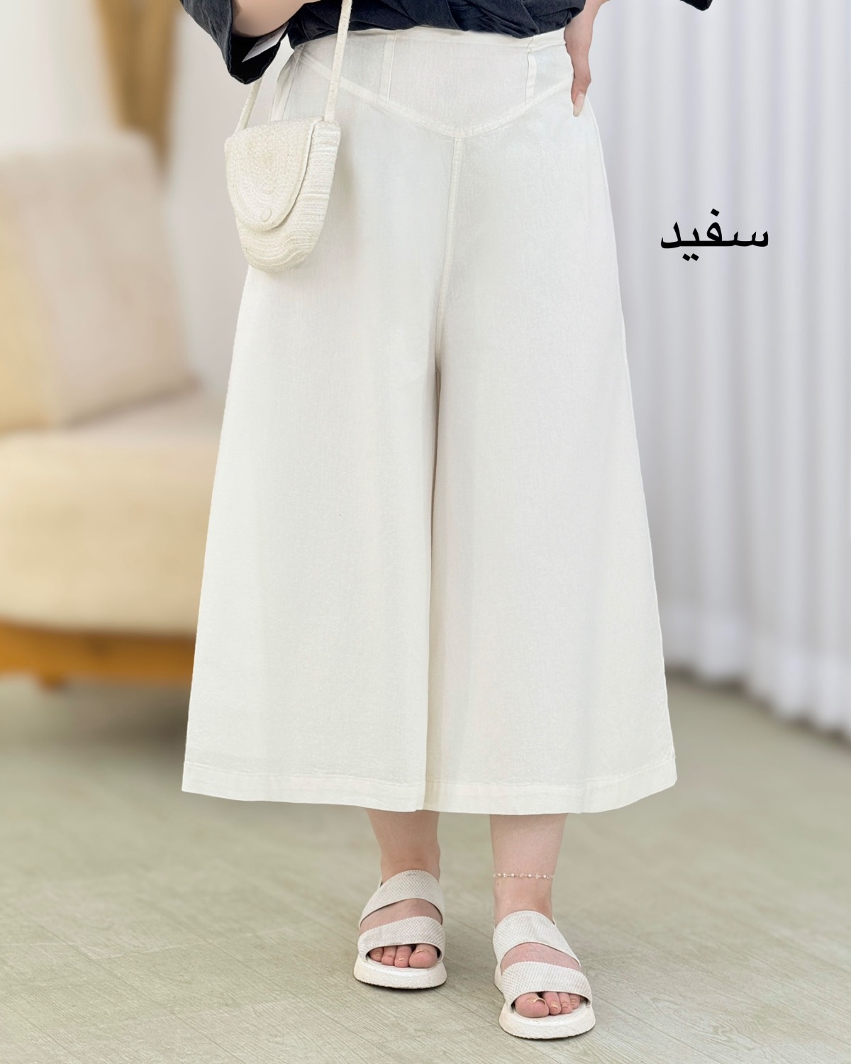 دامن شلواری لینن بلند کد i792