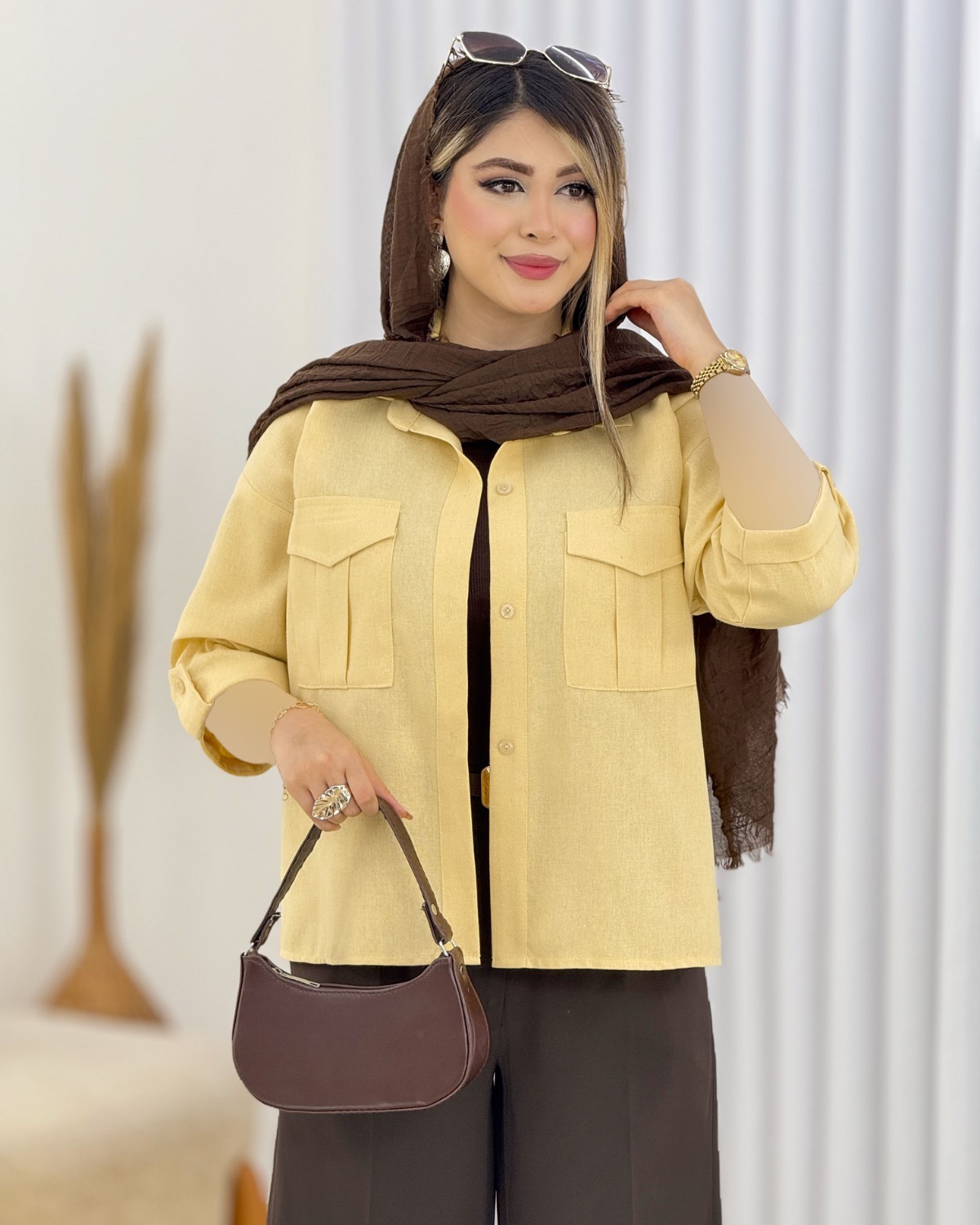 شومیز باکسی لینن کد i819