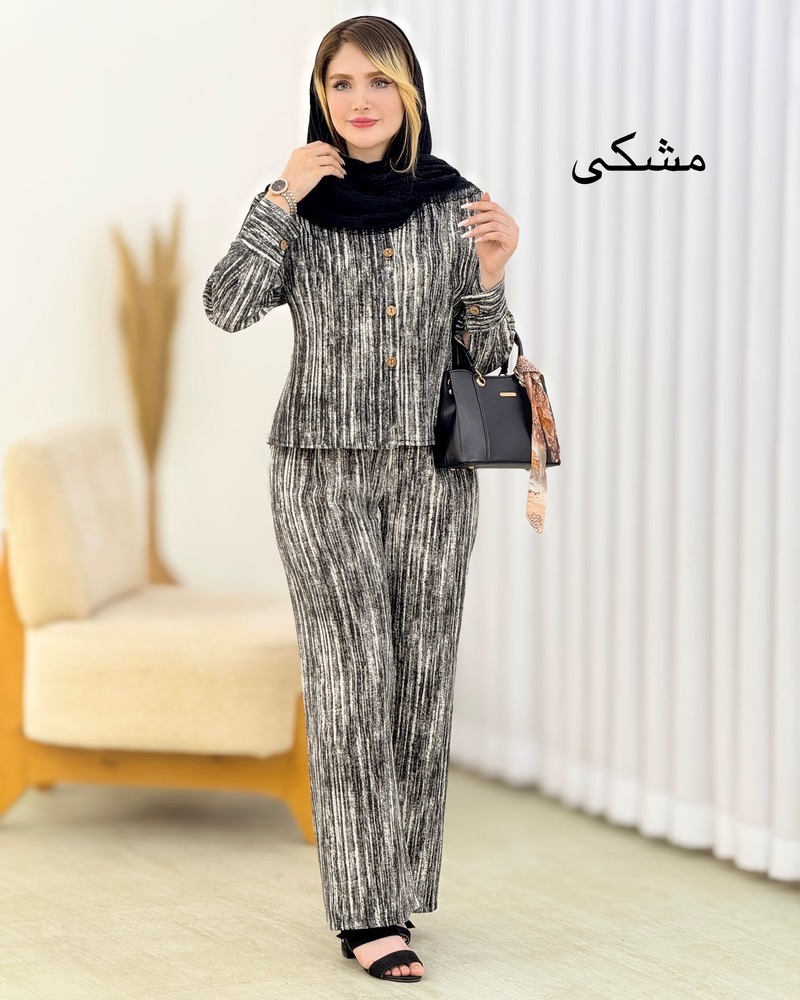 ست شومیز و شلوار گازوئیلی لینن کد i741