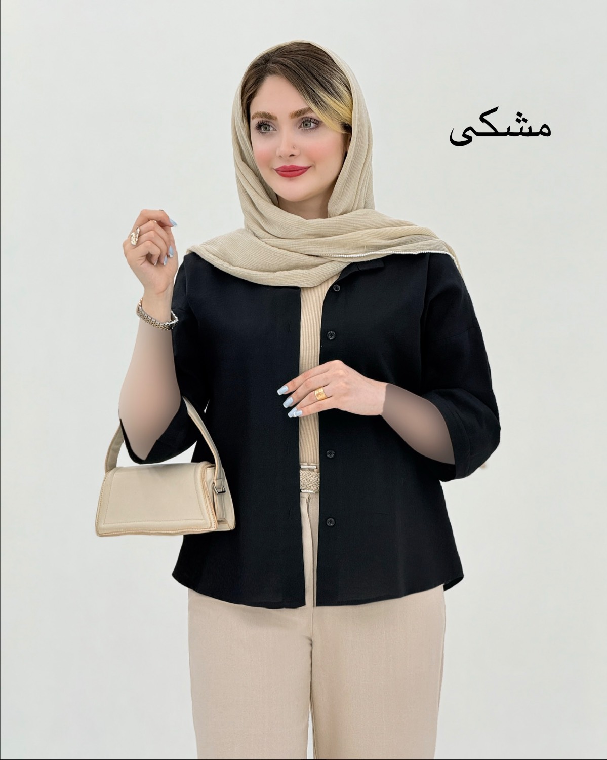 شومیز باکسی پاستیلی کد i874
