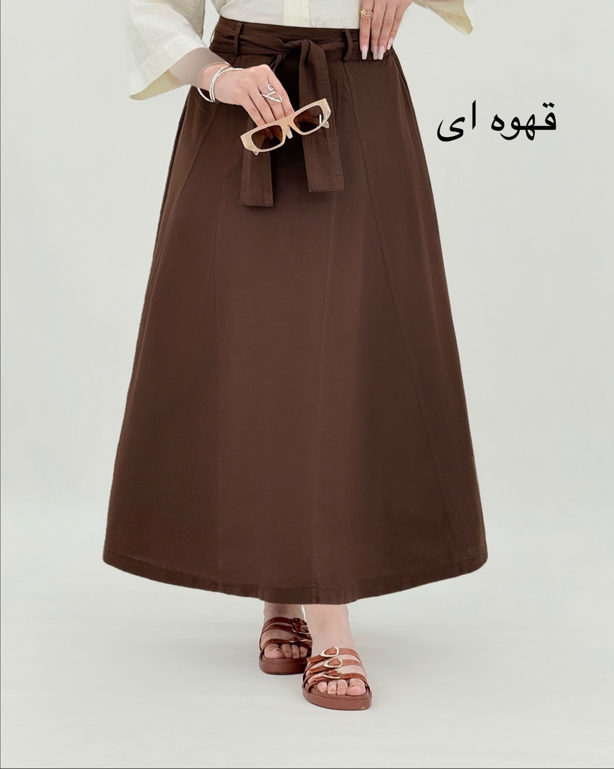 دامن جلو بندی لینن جناغی زارا کد i795
