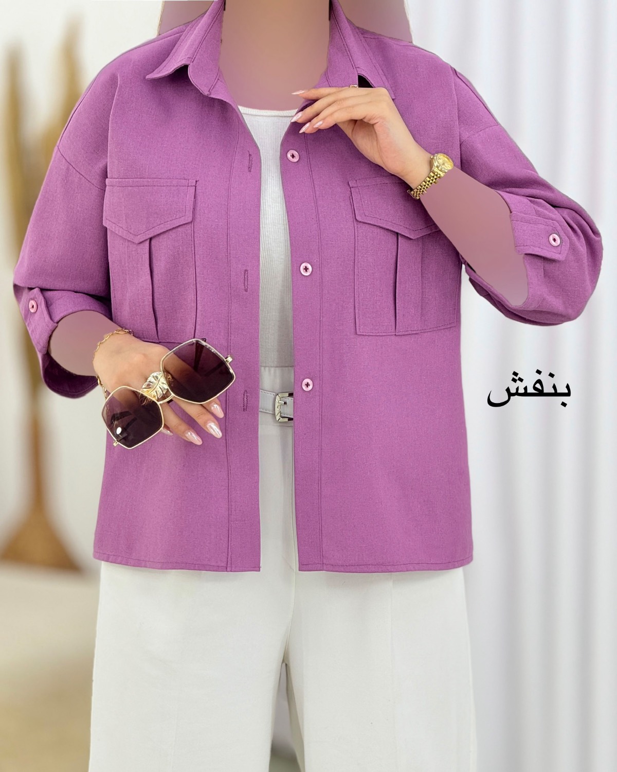 شومیز باکسی لینن کد i819