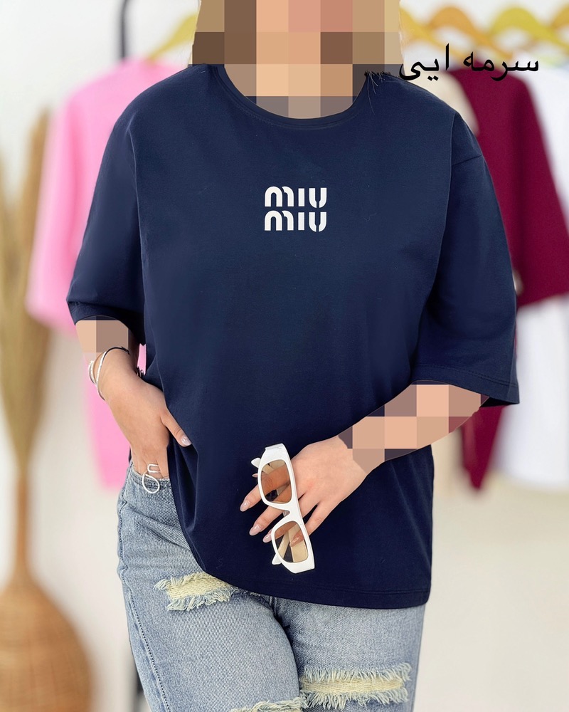تیشرت باکسی چاپ میو میو (miu miu) کد i440