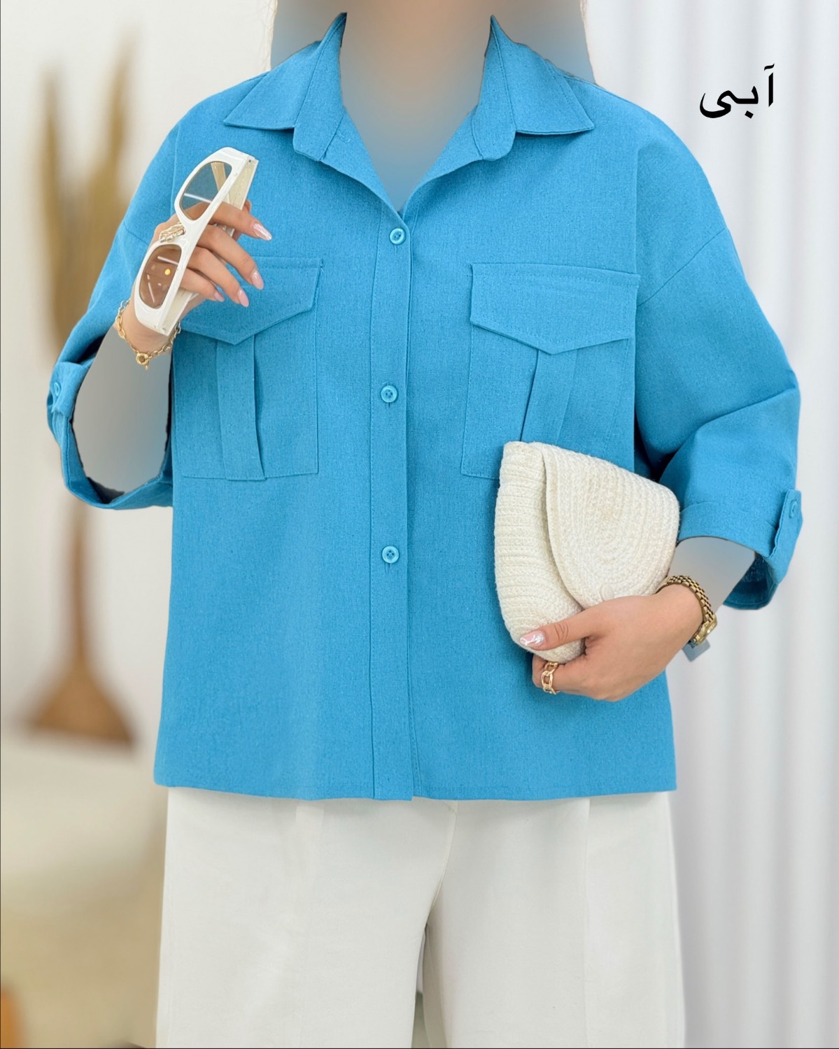 شومیز باکسی لینن کد i819