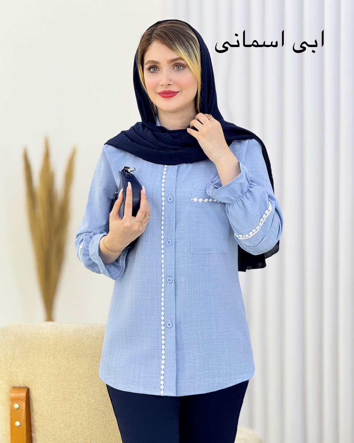 شومیز عدسی شانتون ژاکارد کد i710