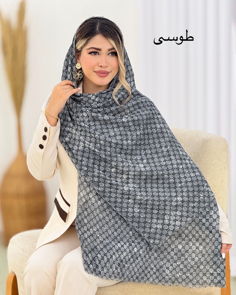 شال پلیسه طرح گوچی کد i708