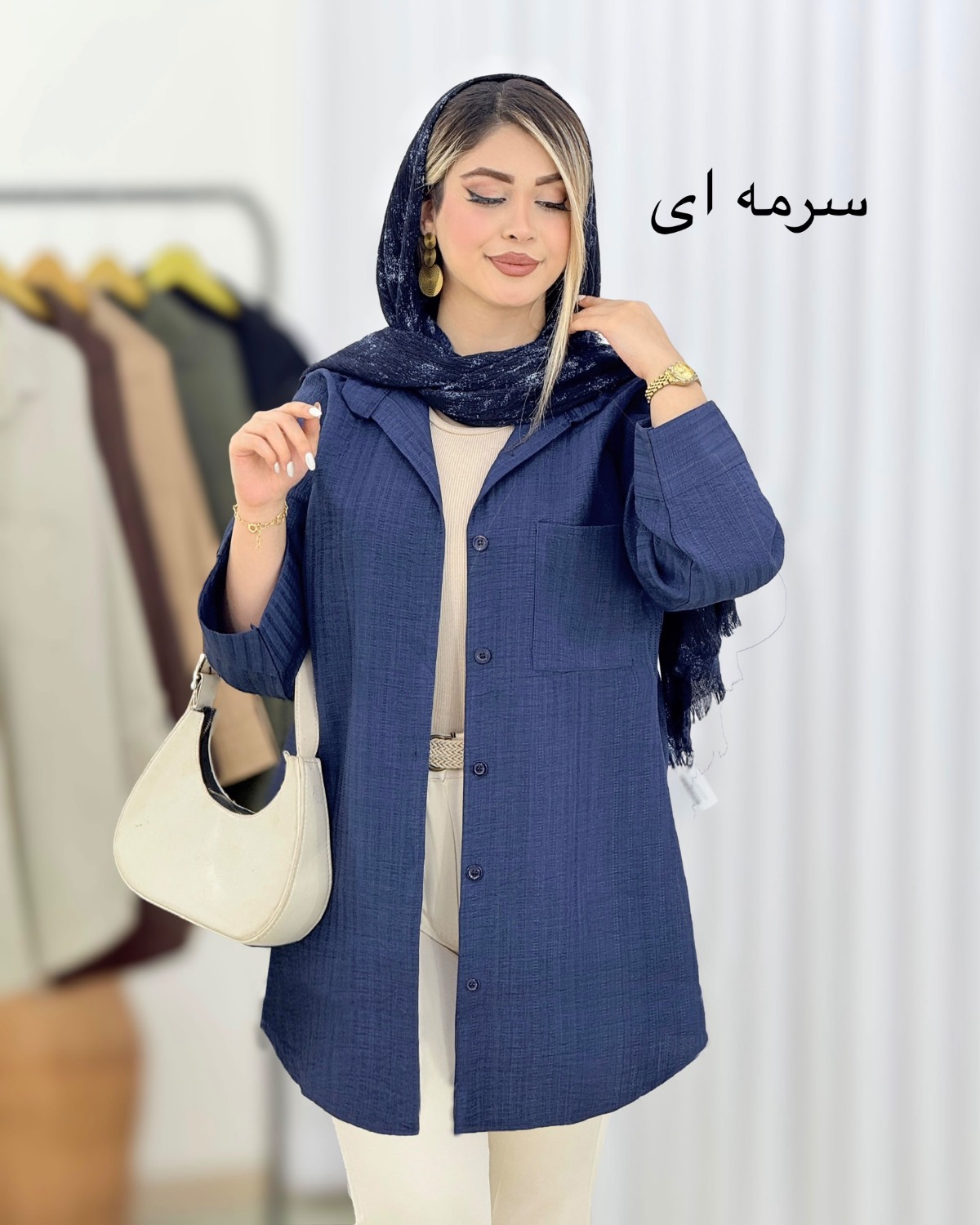 شومیز مانتویی شانتون کد i346