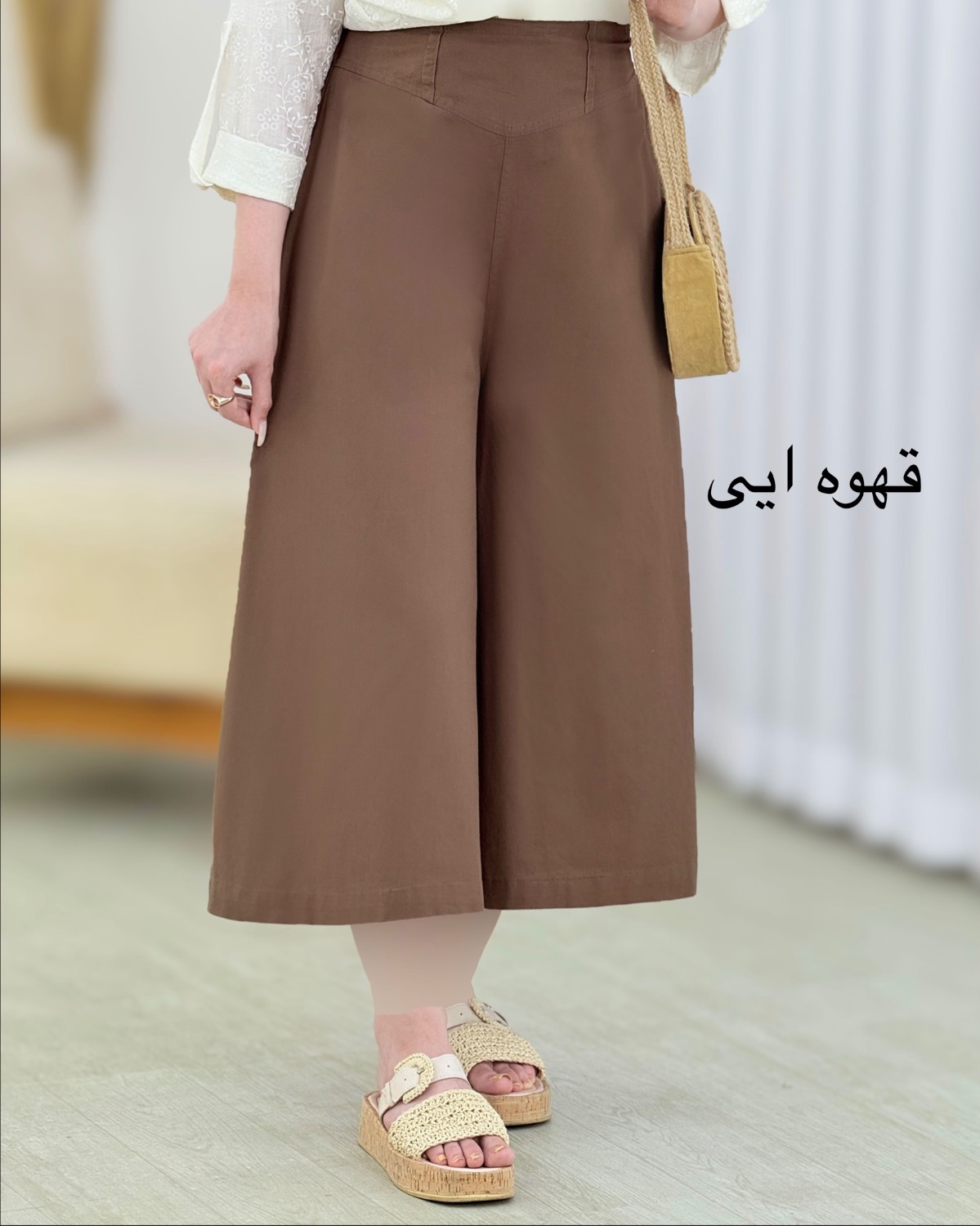 دامن شلواری لینن بلند کد i792