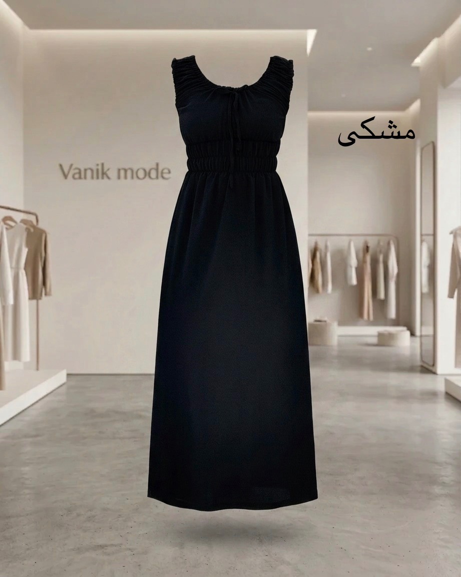 پیراهن ساحلی یقه چین دار ینزی کد i879