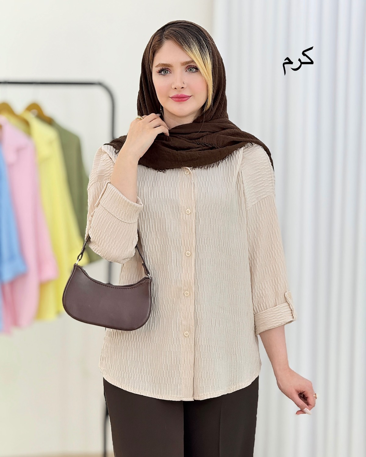 شومیز پفکی آستین پاکتی کد i482