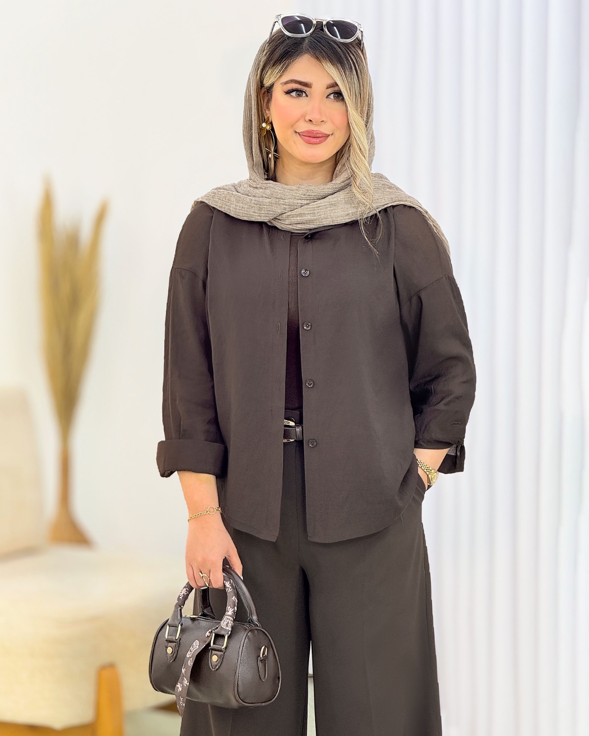 شومیز باکسی پری شیشه‌ای کد i736