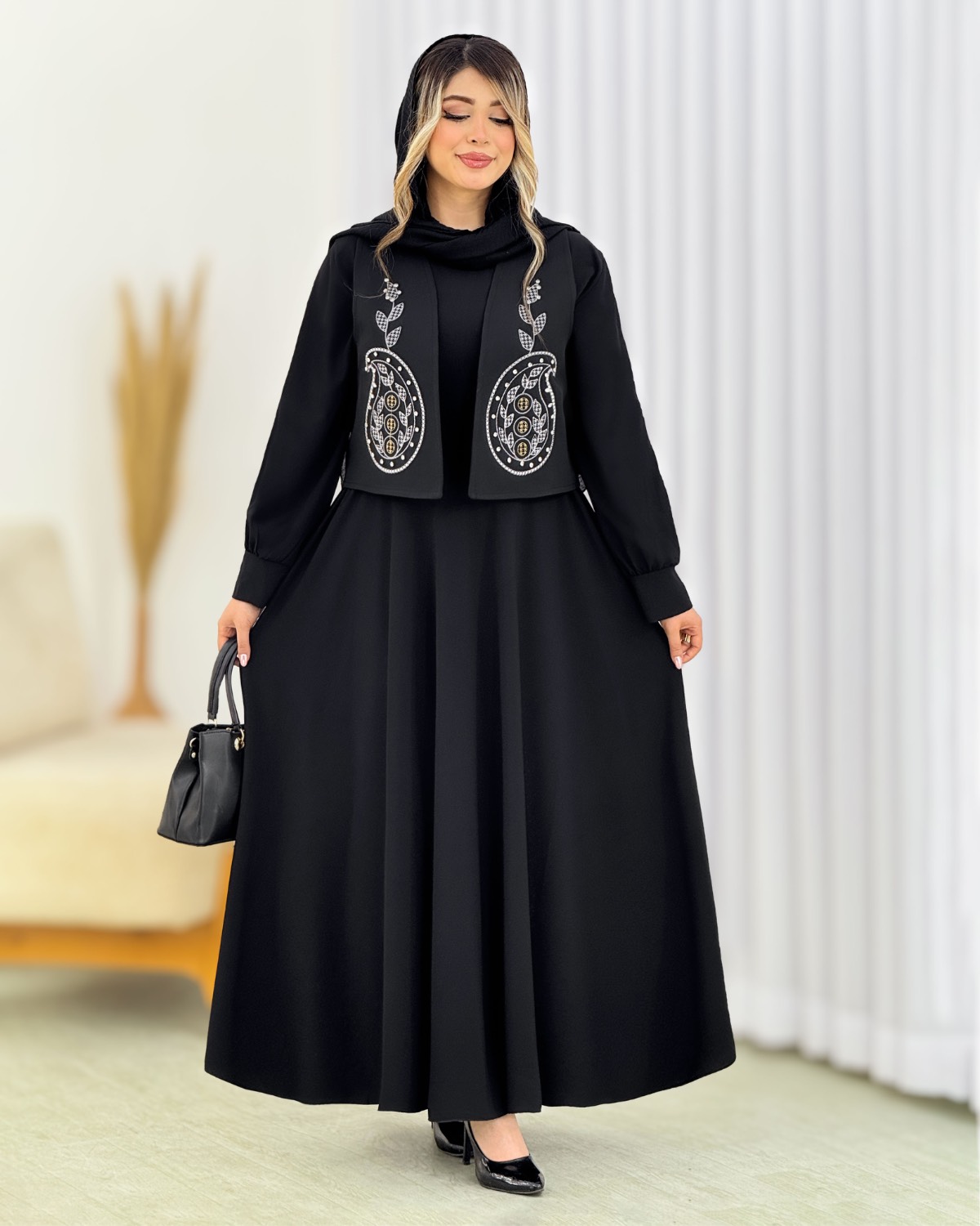 جلیقه و سارافون سنگدوزی کد i756