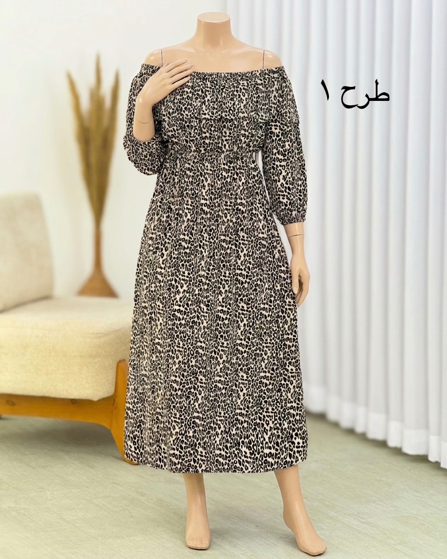 پیراهن ساحلی نخی کمر کش کد i357