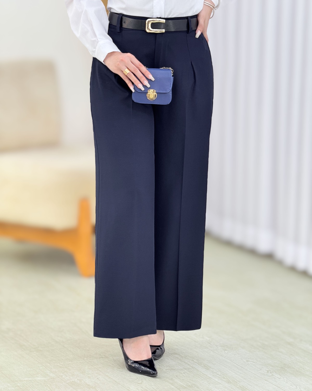 شلوار پارچه ای فول بگ بزیاق کد i809