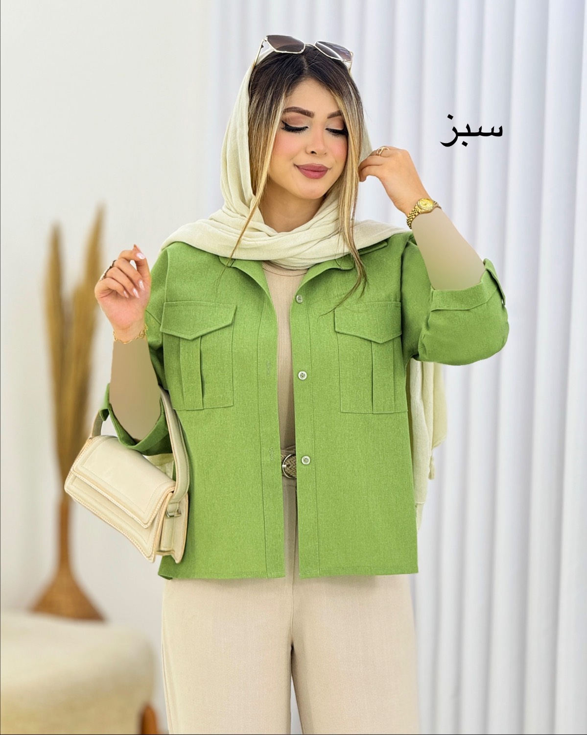 شومیز باکسی لینن کد i819