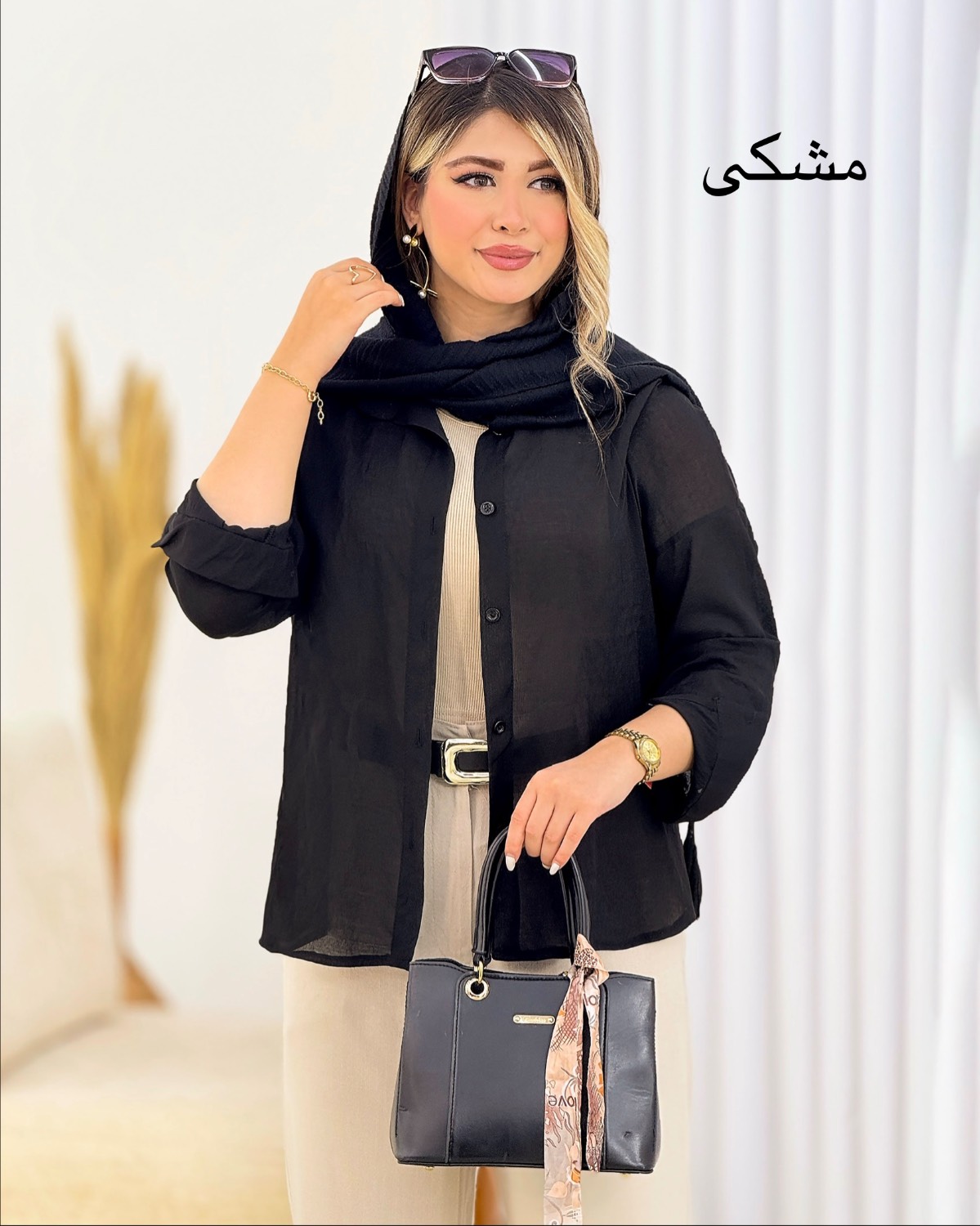 شومیز باکسی پری شیشه‌ای کد i736