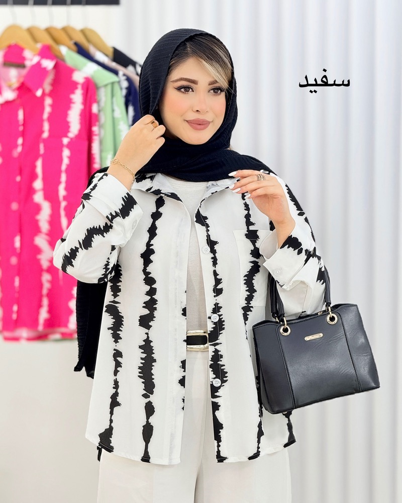 شومیز بوگاتی چاپی راه‌راه کد i438