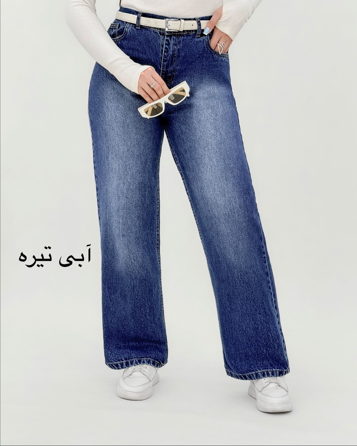 شلوار جین نیم بگ کد i884