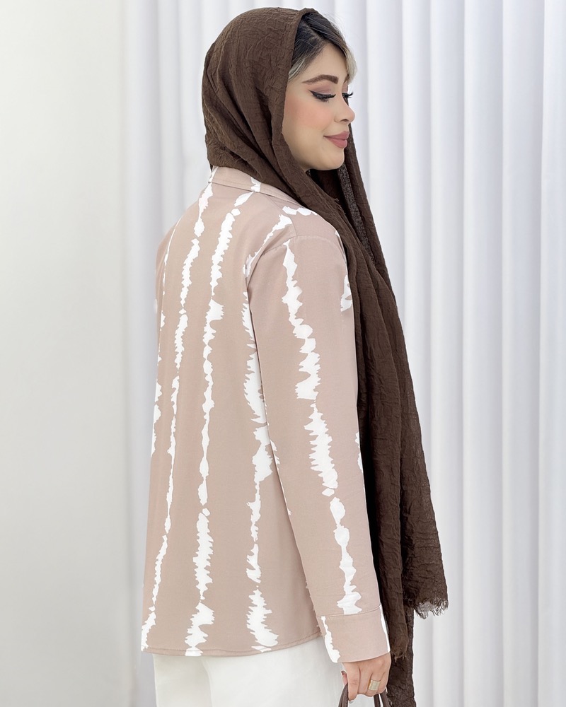 شومیز بوگاتی چاپی راه‌راه کد i438