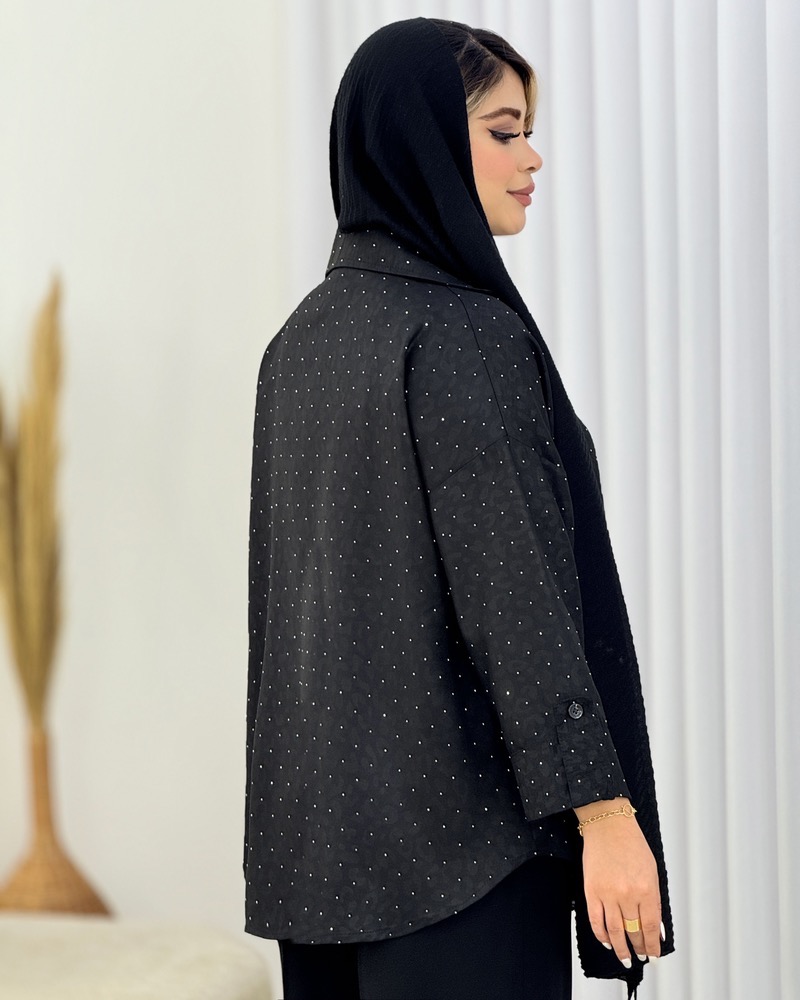 شومیز صوفیا نگینی پاگون‌دار کد i615